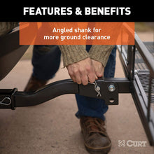 Load image into Gallery viewer, CURT 18153 60 x 24-Inch Basket Hitch Cargo Carrier, 500 lbs Capacity, Black Steel, 2-In Folding Shank