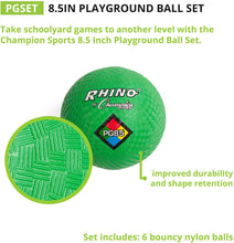 Load image into Gallery viewer, Champion Sports Playground Ball Set with Pump, 8.5&quot; Set of 6, Assorted
