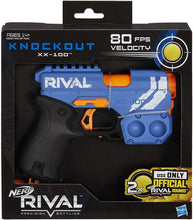 Load image into Gallery viewer, NERF Rival Knockout XX-100 Blaster -- Round Storage, 90 FPS Velocity, Breech Load -- Includes 2 Official Rival Rounds -- Team Blue