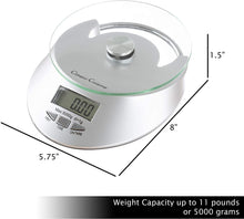 Load image into Gallery viewer, Classic Cuisine Kitchen Scale-Digital Electronic Food Weighing Appliance 11LB. or 5000g Capacity-Measure Cooked Portions, Meat, Baking Ingredients