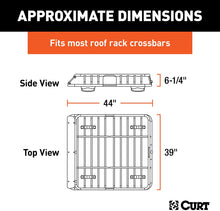 Load image into Gallery viewer, CURT 18115 Universal 42 x 37-Inch Black Steel Roof Rack Rooftop Cargo Carrier