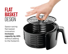 Load image into Gallery viewer, Chefman 3.5 Liter/3.6 Quart Air Fryer with Space Saving Flat Basket Oil Airfryer w/Dishwasher Safe Parts, 60 Minute Timer and Auto Shut Off, BPA Free, Large, Black