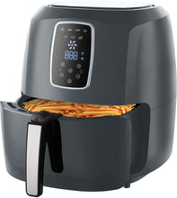Load image into Gallery viewer, Emerald Gray Air Fryer 5.2 Liter Capacity w/Digital LED Touch Display &amp; Slide out Pan/Detachable Basket 1800 Watts (1813)