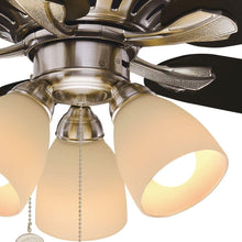 Load image into Gallery viewer, Rockport 52 in. Brushed Nickel LED Smart Ceiling Fan with Light and Remote Works with Google Assistant and Alexa