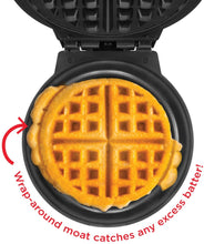 Load image into Gallery viewer, Chefman Anti-Overflow Belgian Waffle Maker w/Shade Selector, Temperature Control Mess Free Moat, Round Iron w/Nonstick Plates &amp; Cool Touch Handle, Measuring Cup Included