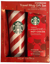 Load image into Gallery viewer, Starbucks Peppermint and Double Chocolate Hot Cocoa and Travel Mug Set