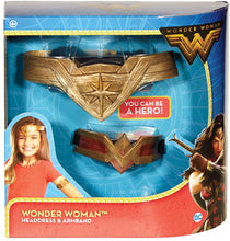 Load image into Gallery viewer, Mattel DC Wonder Woman Headpiece and Armband Dress Up Pieces Playset