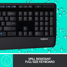 Load image into Gallery viewer, Logitech MK345 Wireless Combo Full-Sized Keyboard with Palm Rest and Comfortable Right-Handed Mouse - Black