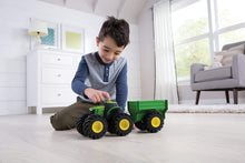 Load image into Gallery viewer, John Deere Monster Treads Lights &amp; Sounds 8 Inch Tractor with Wagon
