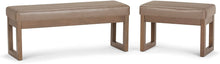 Load image into Gallery viewer, SIMPLIHOME Milltown 26 inch Wide Contemporary Rectangle Footstool Ottoman Bench