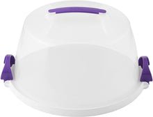 Load image into Gallery viewer, Wilton 2105-3280 Cake and Cupcake Carrier, Round, Plastic, Transparent, 25.4cm (10in)