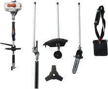 Load image into Gallery viewer, 26CC 2 Cycle 4 in 1 Multi Tool with Grass Trimmer Attachment, Hedge Trimmer Attachment , Pole Saw Attachment and Brush Cutter Blade with Bonus Harness