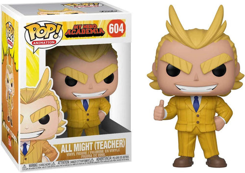 All Might [Teacher]: Fun ko Pop! Animation Vinyl Figure & 1 Compatible Graphic Protector Bundle (604 - 42932 - B)