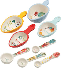 Load image into Gallery viewer, The Pioneer Woman Willow 8-Piece Measuring Spoon and Scoop Set