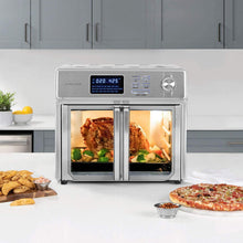 Load image into Gallery viewer, Kalorik 26 QT Digital Maxx Air Fryer Oven, Roaster, Broiler, Rotisserie, Dehydrator, Oven, Toaster, Pizza Oven and Slow Cooker. 9 Accessories with Cookbook. Sears up to 500⁰F. Extra Large Capacity, All in One Appliance. Stainless Steel.