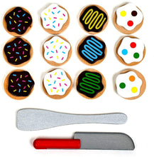 Load image into Gallery viewer, Melissa &amp; Doug Slice-and-Bake Wooden Cookie Play Food Set, Pretend Play, Materials, 28 Pieces, 10.5" H x 13.5" W x 3.25" L