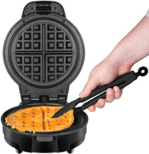 Load image into Gallery viewer, Chefman Anti-Overflow Belgian Waffle Maker w/Shade Selector, Temperature Control Mess Free Moat, Round Iron w/Nonstick Plates &amp; Cool Touch Handle, Measuring Cup Included