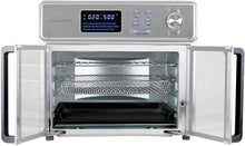 Load image into Gallery viewer, Kalorik 26 QT Digital Maxx Air Fryer Oven with 9 Accessories, Roaster, Broiler, Rotisserie, Dehydrator, Oven, Toaster, Pizza Oven and Warmer. Includes Cookbook. Sears up to 500⁰F. Extra Large Capacity, All in One Appliance. Stainless Steel. AFO 46045 SS
