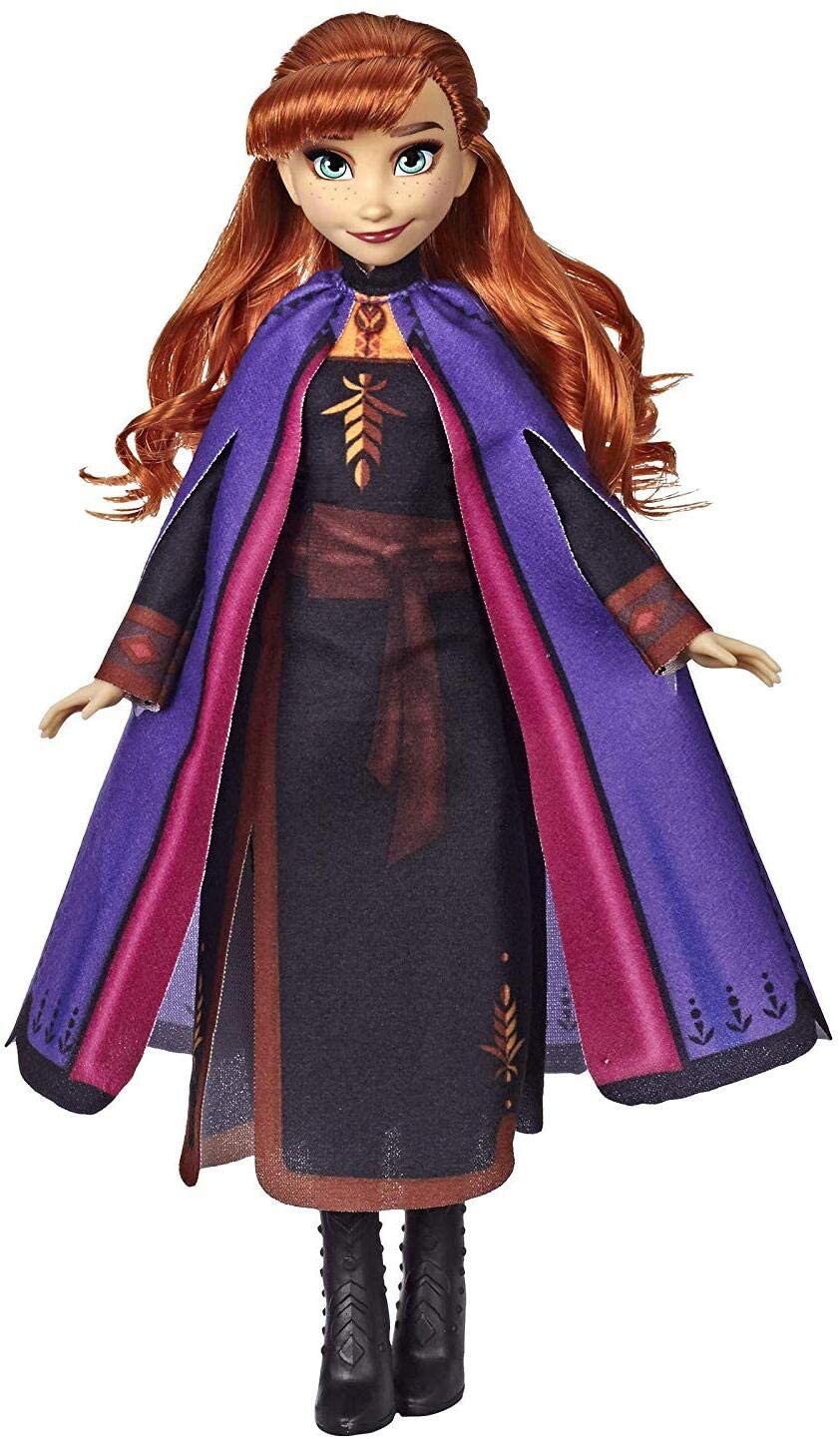 Disney Frozen Anna Fashion Doll with Long Red Hair & Outfit Inspired by Frozen 2 - Toy for Kids 3 Years Old & Up, Brown/A