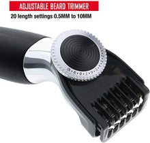Load image into Gallery viewer, Barbasol Rechargeable Electric Wet and Dry Single Blade Shaver with Stainless Steel Blades and Adjustable Beard Trimmer Attachment