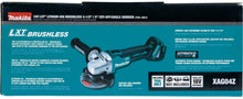 Load image into Gallery viewer, Makita XAG04Z 18V LXT Lithium-Ion Brushless Cordless 4-1/2” / 5" Cut-Off/Angle Grinder, Tool Only