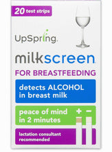 Load image into Gallery viewer, UpSpring Baby Milkscreen Alcohol Test Strips for Breastmilk, 20 Pack of Quick, Accurate Breastmilk Test Strips