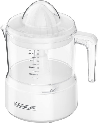 BLACK+DECKER CJ650W Citrus Juicer with 32 oz Plastic Jar, White