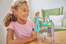 Load image into Gallery viewer, Barbie Baby Doctor Playset with Blonde Doll, 2 Infant Dolls, Toy Pieces, Multi