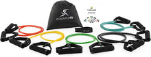 Load image into Gallery viewer, Prosource Fit Premium Heavy Duty Double Dipped Latex Stackable Resistance Band with Door Anchor and Exercise Chart