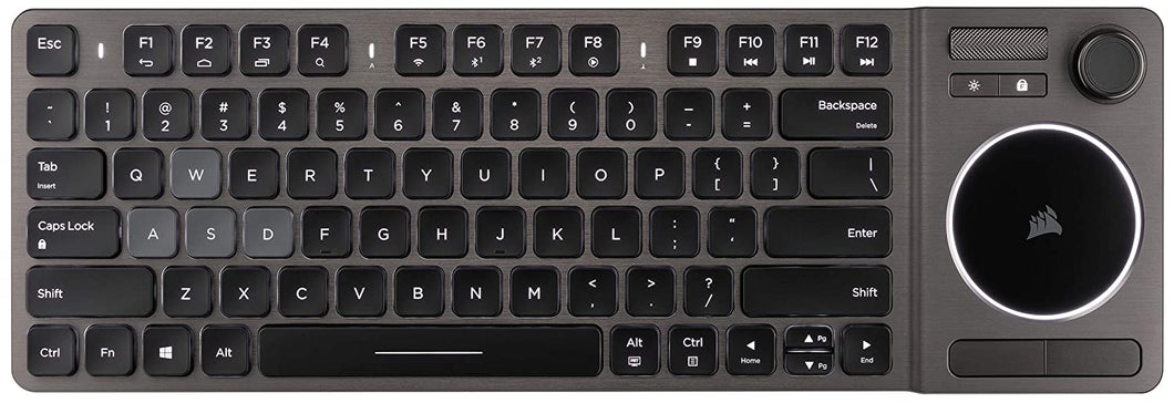 Corsair K83 Wireless Keyboard - Bluetooth and USB - Works w/PC, Smart TV, Streaming Box - Backlit LED