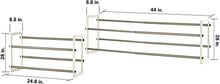 Load image into Gallery viewer, Trinity Basics 2-Tier 24"-44" Expandable Shoe Rack - White (2-Pack)
