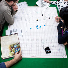 Load image into Gallery viewer, Wiz Dice 48" x 36" Reversible Vinyl Gaming Mat | Role Playing Games Grand Campaigner | 1” Squares &amp; Hexes for Tabletop RPG Gaming Miniatures