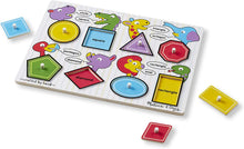 Load image into Gallery viewer, Melissa and Doug Shapes Peg Puzzle
