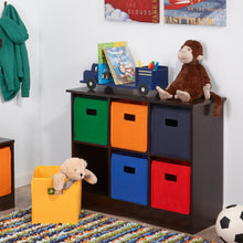 Load image into Gallery viewer, RiverRidge Kids 6 Bin Storage Cabinet, Espresso
