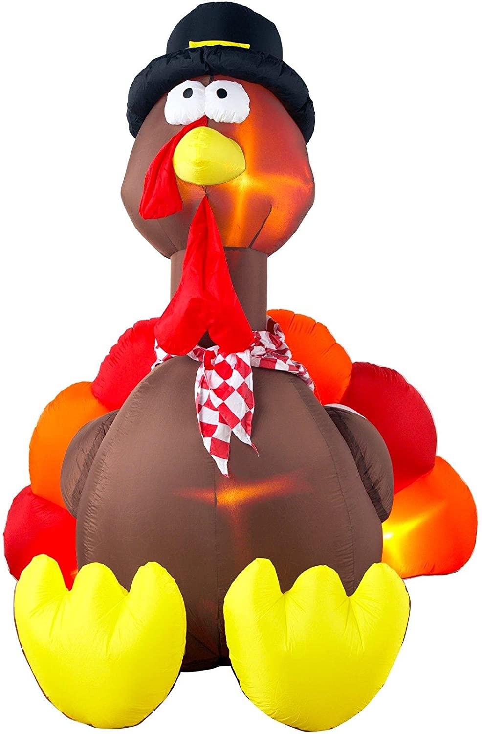 Gemmy Airblown Inflatable Original Turkey - Indoor Outdoor Holiday Decoration, 6-foot Tall