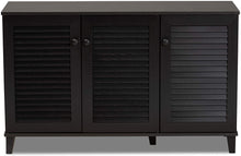 Load image into Gallery viewer, Baxton Studio Warren Shoe-Storage Cabinet, Espresso