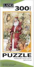 Load image into Gallery viewer, LANG Woodland Santa 300 Piece Jigsaw Puzzle, Artwork by Susan Winget