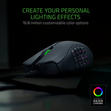 Load image into Gallery viewer, Razer Naga Trinity Gaming Mouse: 16,000 DPI Optical Sensor - Chroma RGB Lighting - Interchangeable Side Plate w/ 2, 7, 12 Button Configurations - Mechanical Switches