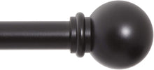 Load image into Gallery viewer, Kenney Chelsea 5/8" Standard Decorative Window Curtain Rod, 28-48", Black