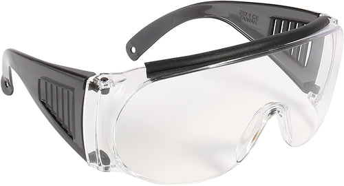 Allen Company Shooting & Safety Fit Over Glasses for Use with Prescription Eyeglasses, Clear Lenses, Wrap Around Frame, ANSI Z87 Impact Resistant, UV Protection