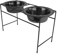 Load image into Gallery viewer, Platinum Pets Modern Double Diner Feeder with Stainless Steel Cat/Dog Bowl