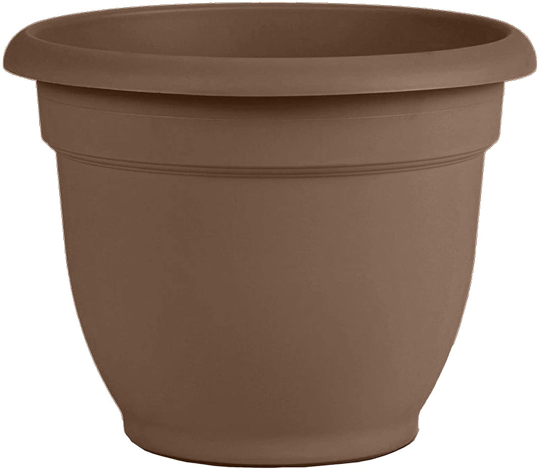 Bloem 20-56312CH Fiskars 12 Inch Ariana Planter with Self-Watering Grid, Chocolate, 12