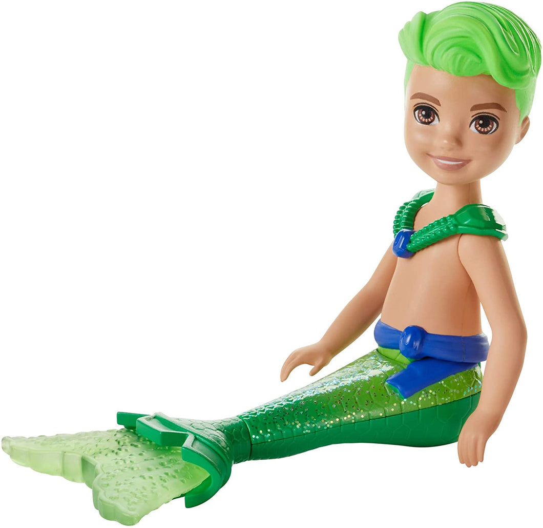 Barbie Dreamtopia Chelsea Merboy Doll, 6.5-inch, Green