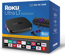Load image into Gallery viewer, Roku Ultra LT 4K/HDR/HD Streaming Player with Enhanced Voice Remote, Ethernet, MicroSD with Premium 6FT 4K Ready HDMI Cable