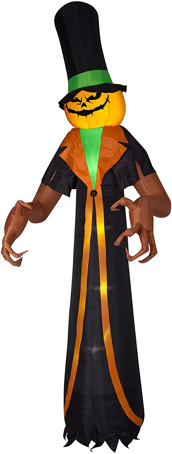 Halloween Airblown Inflatable Flashing Pumpkin Scrooge 12FT Tall by Gemmy Industries