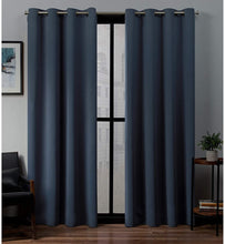 Load image into Gallery viewer, Exclusive Home Curtains Sateen Twill Woven Blackout Grommet Top Curtain Panel Pair