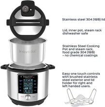 Load image into Gallery viewer, Instant Pot Max Pressure Cooker 9 in 1, Best for Canning with 15PSI, 6 Qt