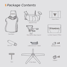 Load image into Gallery viewer, GAMDIAS Multi-Color RGB Gaming Chair High Back Adjusting Headrest and Lumbar