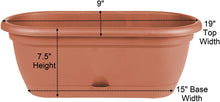 Load image into Gallery viewer, Bloem LWB1800 Lucca Self Watering Window Box Planter, 18-Inch, Black