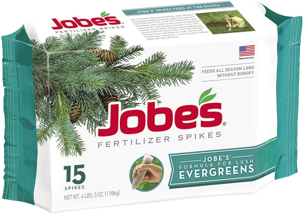 Jobe's 01661 Evergreen Fertilizer Spikes, 15, Brown - 1 Pack